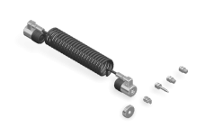 ClickSafe Cable - Dual Lock, Curly - Black
