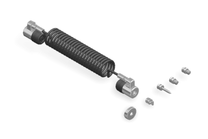 ClickSafe Cable - Dual Lock, Curly - Black