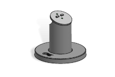 Non-Tilt 75mm Counter Mounting Pole (Black)