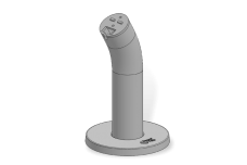 Curved Non-Tilt Counter Mounting Pole (Black)