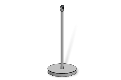 DuraTilt Flip 1.2m Floor Standing Pole (White)