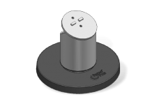  Low Profile 40mm Counter Mounting Pole (Black)