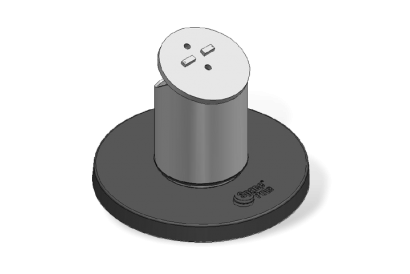 Low Profile 40mm Counter Mounting Pole (Black)