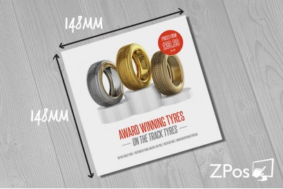 10000 Double Sided 14.8cm Square Flyers
