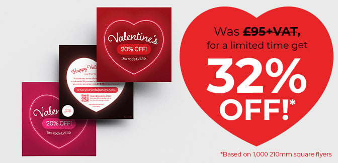 Valentine's Day 210mm Square Flyers