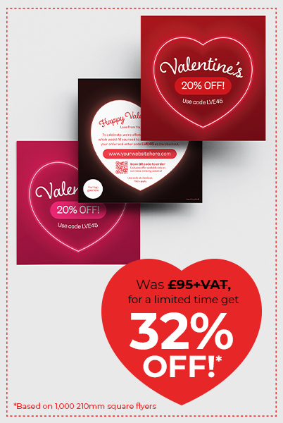 Valentine's Day 210mm Square Flyers